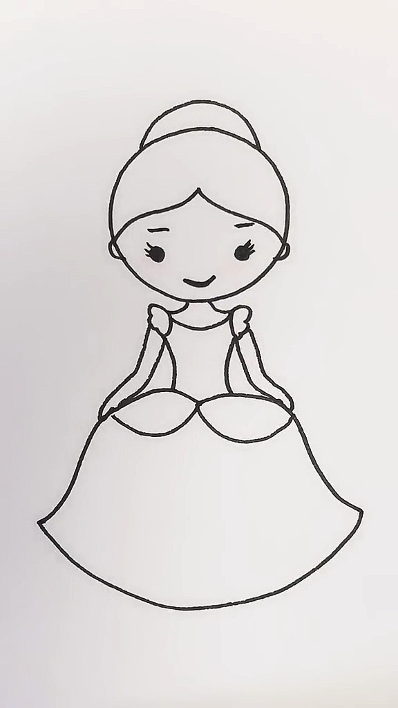 画画原来如此简单#画小女孩小公主#简笔画#每日一画-度小视