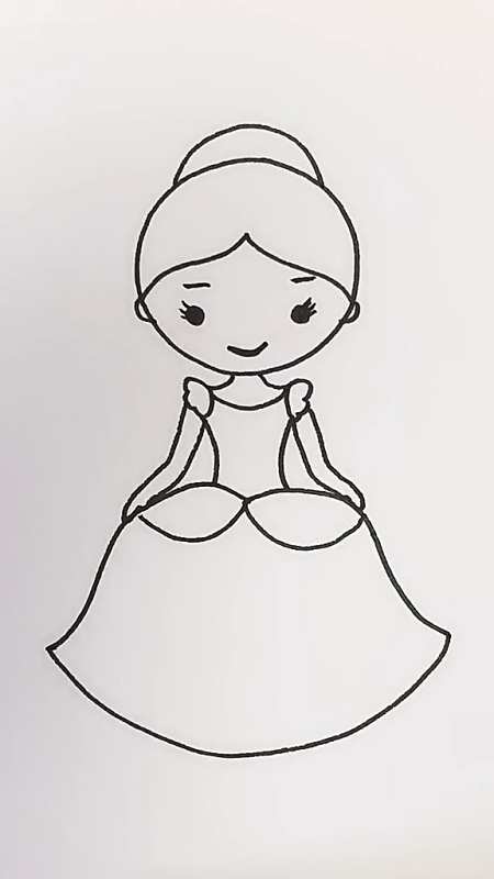 画画原来如此简单#画小女孩小公主#简笔画#每日一画-度小视