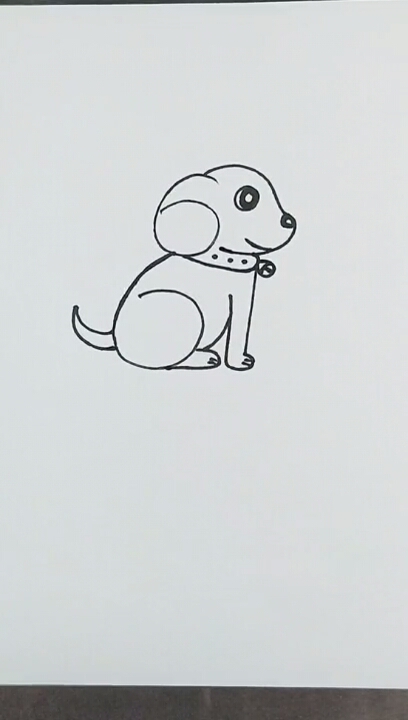 简笔画#用数字661画小狗