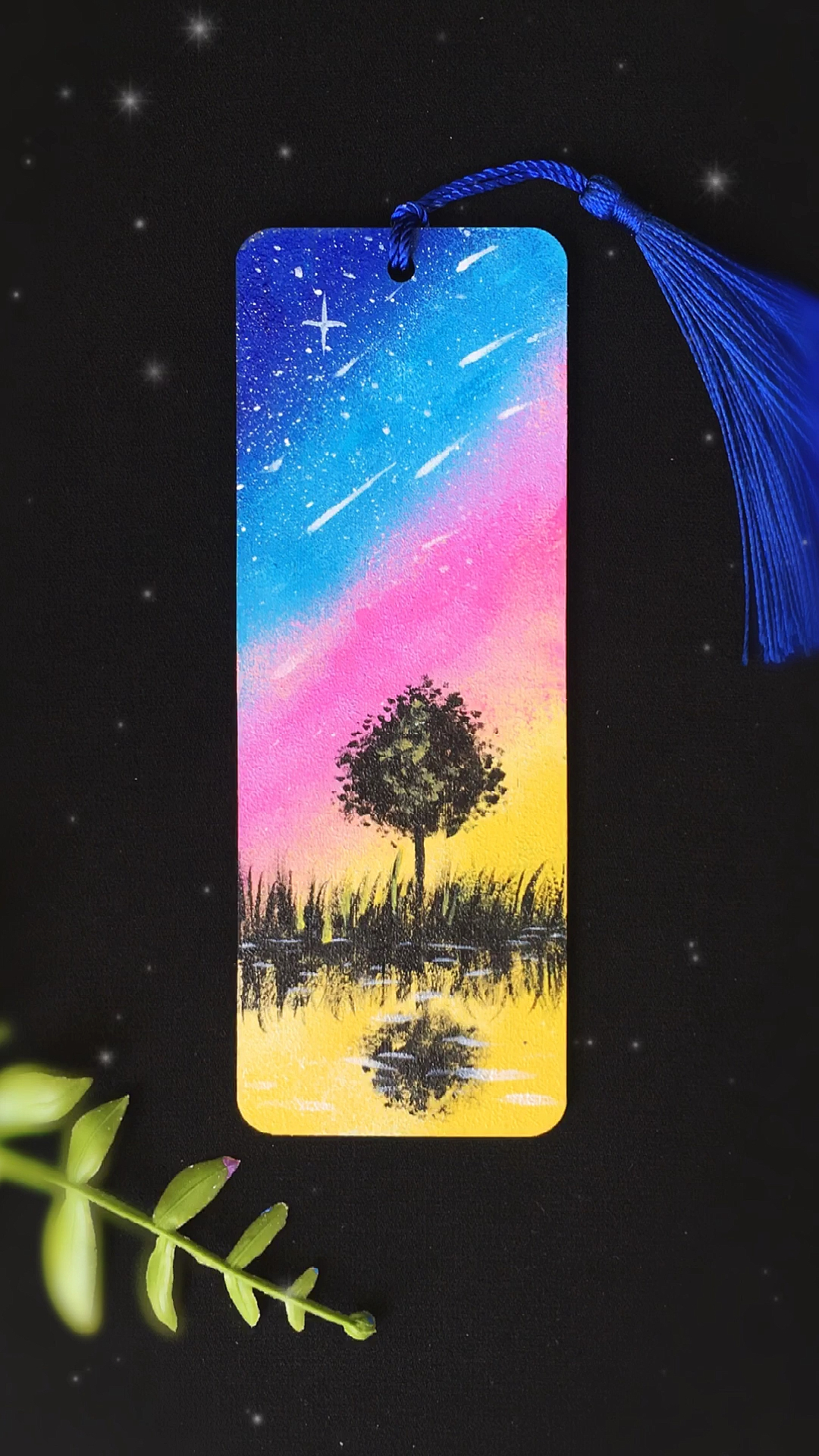 唯美星空书签这样画,手残党一看就会-度小视