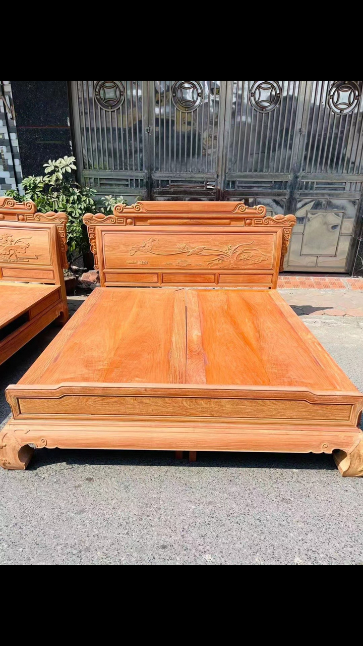 缅甸花梨木大床,款式新颖实用