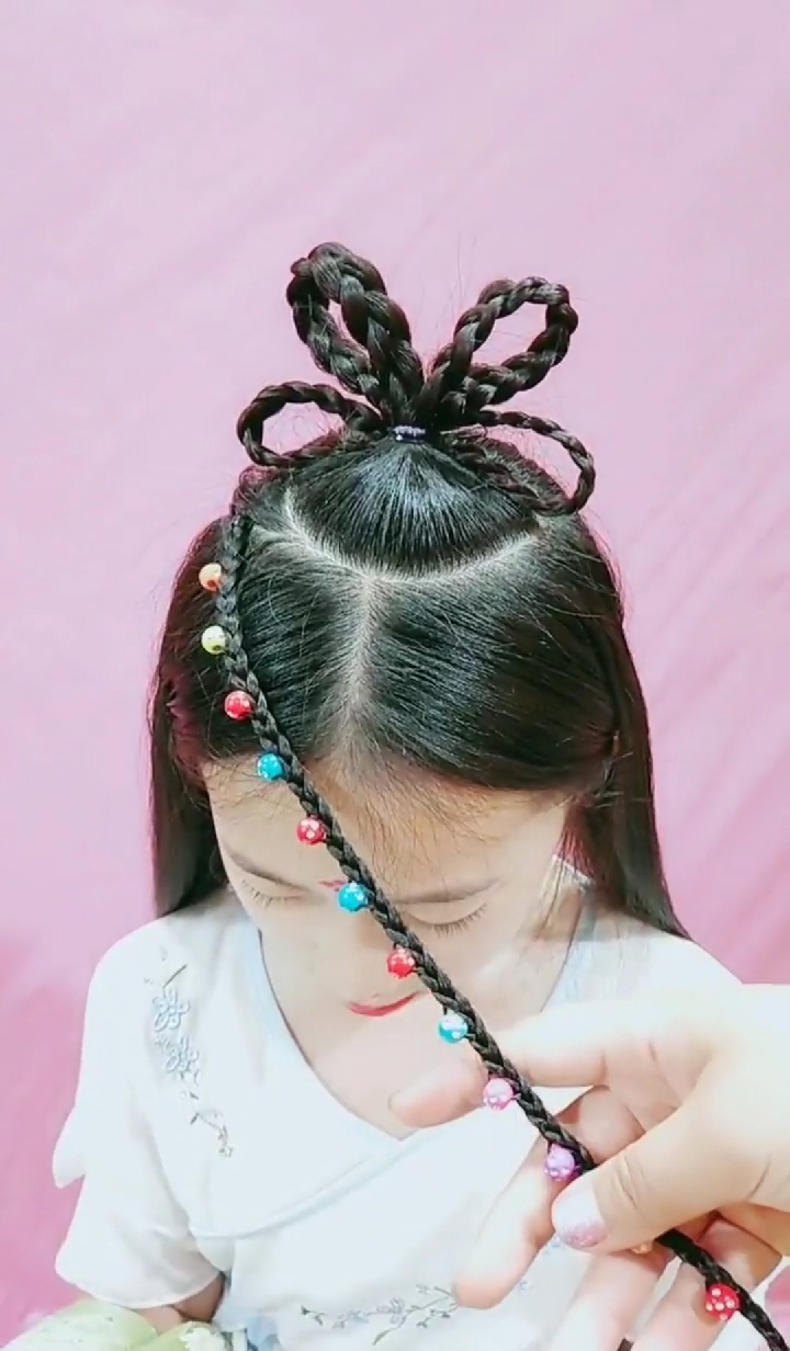 洋气古装编发#小珠子也能驾驭得了古装编发