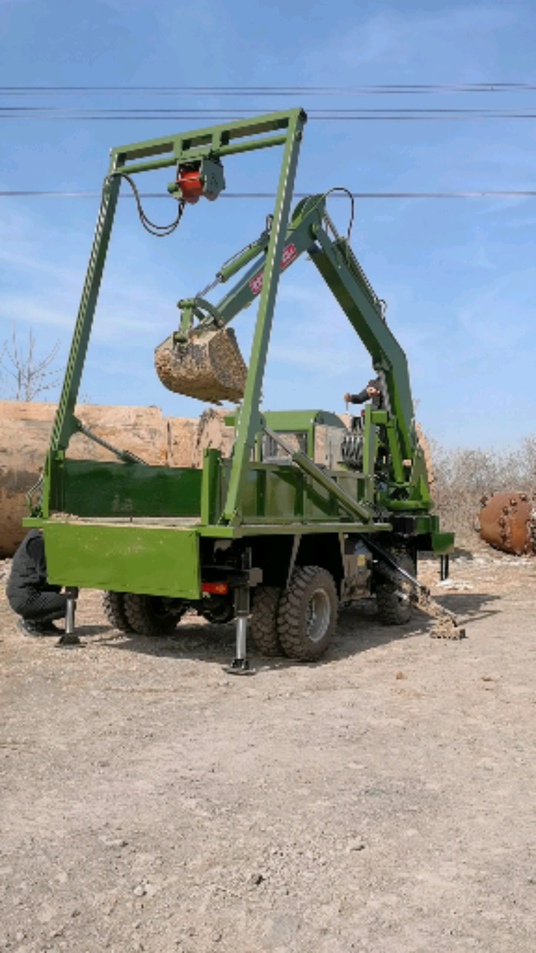 白事专用下葬车#白事专用车,挖坑起棺埋坑.