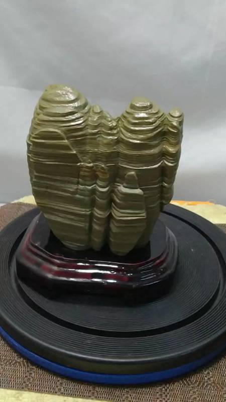 松花石,长白山松花石,产地天然奇石,带底座