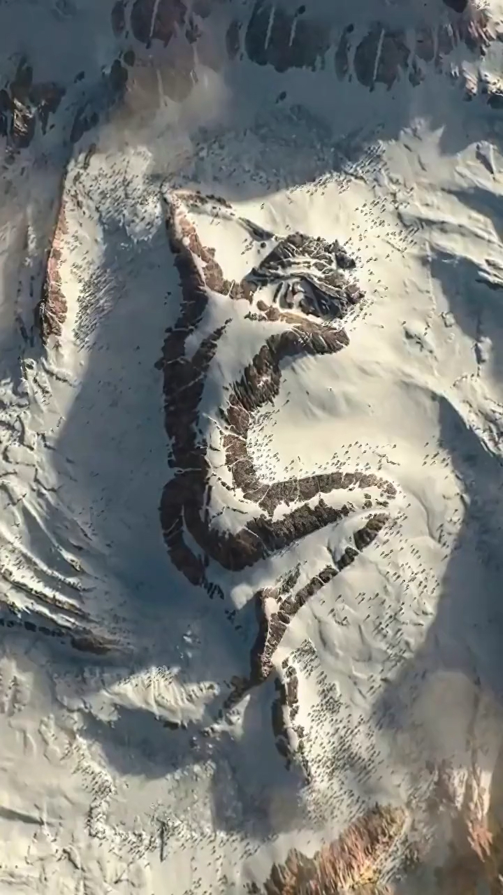 大自然的鬼斧神工无处不在无人机无意在冈仁波齐航拍到这个神奇的一幕