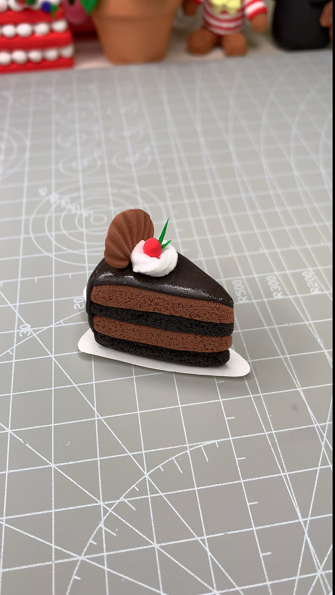 超轻粘土#巧克力蛋糕