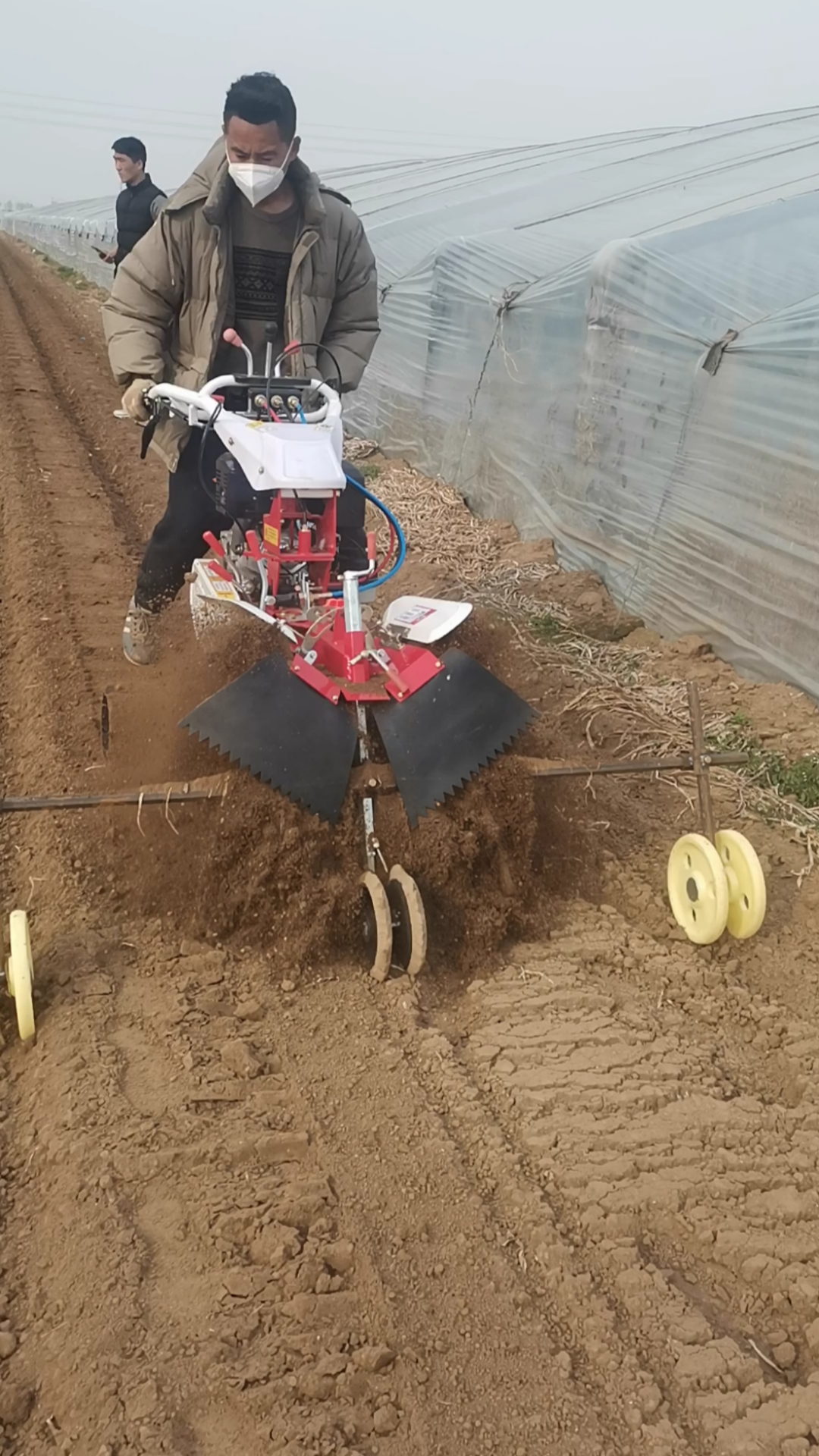 大葱大姜多功能开沟培土机,可以开沟,培土,起笼,压实等多种功能