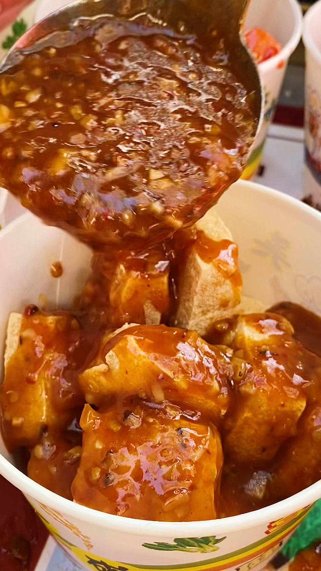 浇汁豆腐##浇汁豆腐#臭豆腐#街边小吃