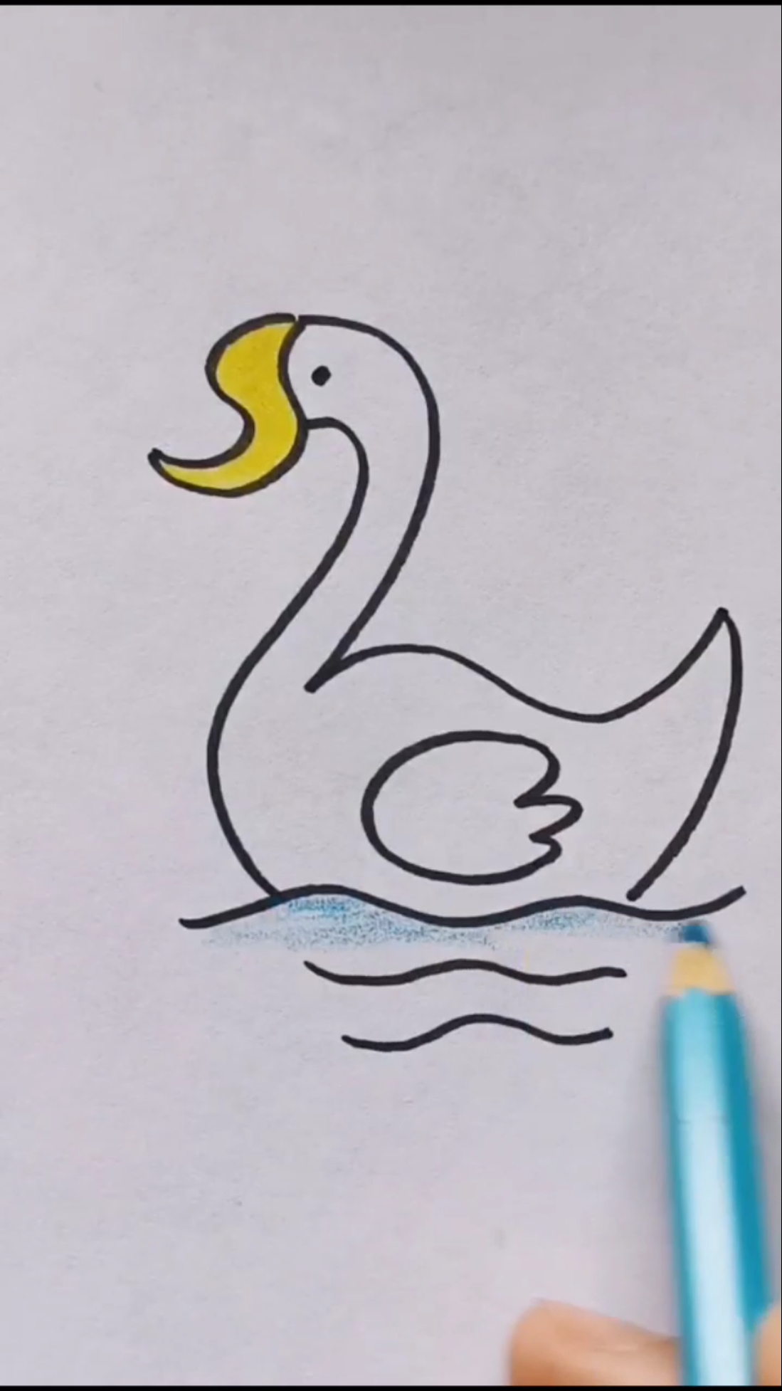 简笔画#李点点简笔画～两个s,1个2,画大白鹅,快来和李点点学简笔画吧