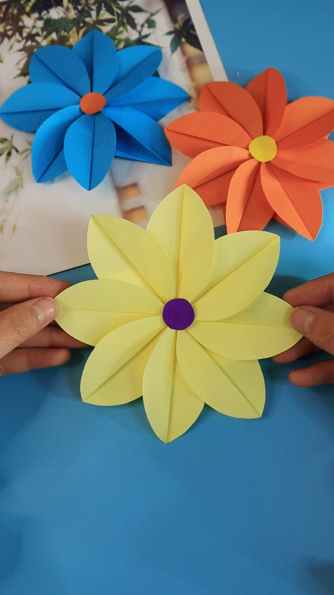 手工制作#做个漂亮的立体小花花