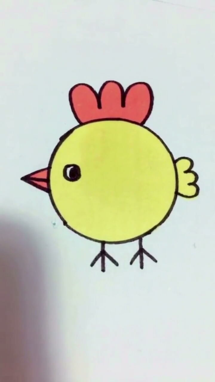 简笔画这样画小鸡超简单你学会了吗