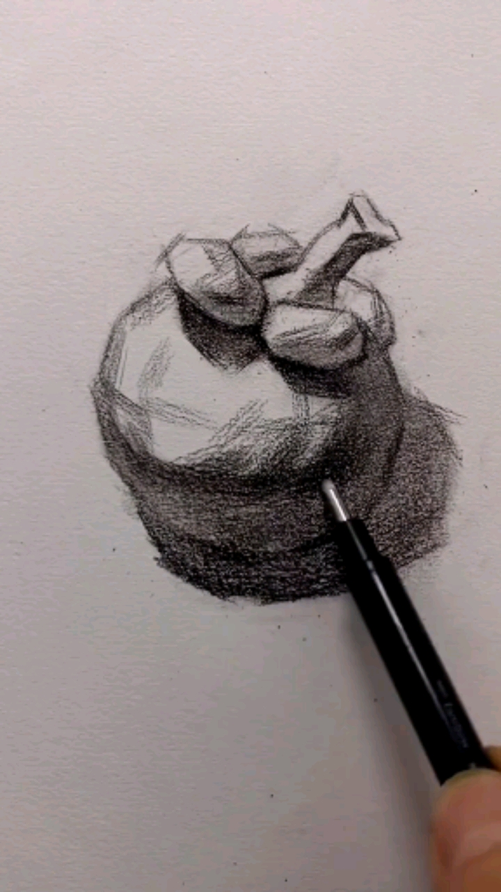 素描入门之山竹的结构画法,你会了吗?#手绘#画画#素描