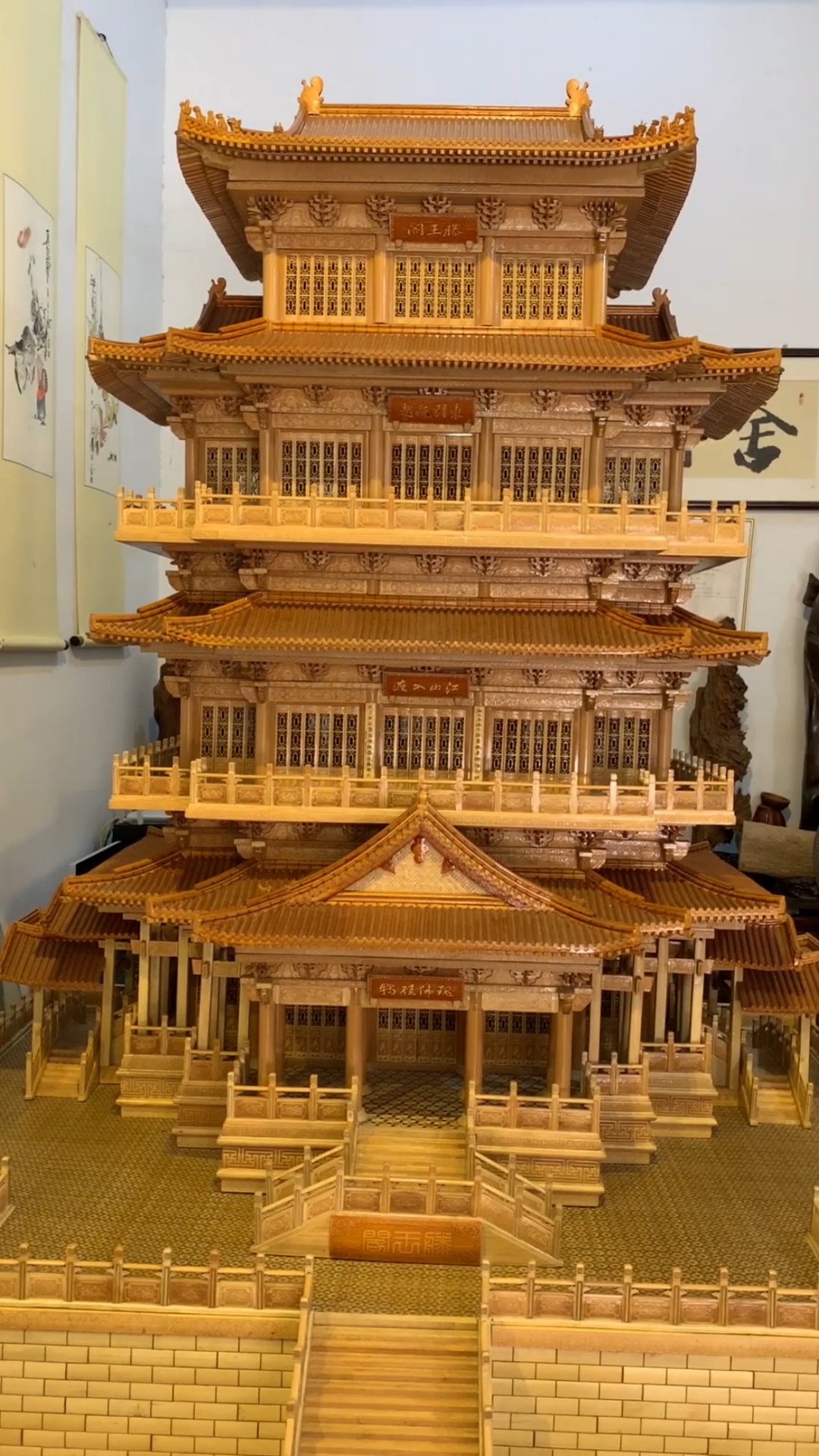 非遗文化纯手工制作#往事越千年,滕王阁必定是毁了又建,建了又毁,反