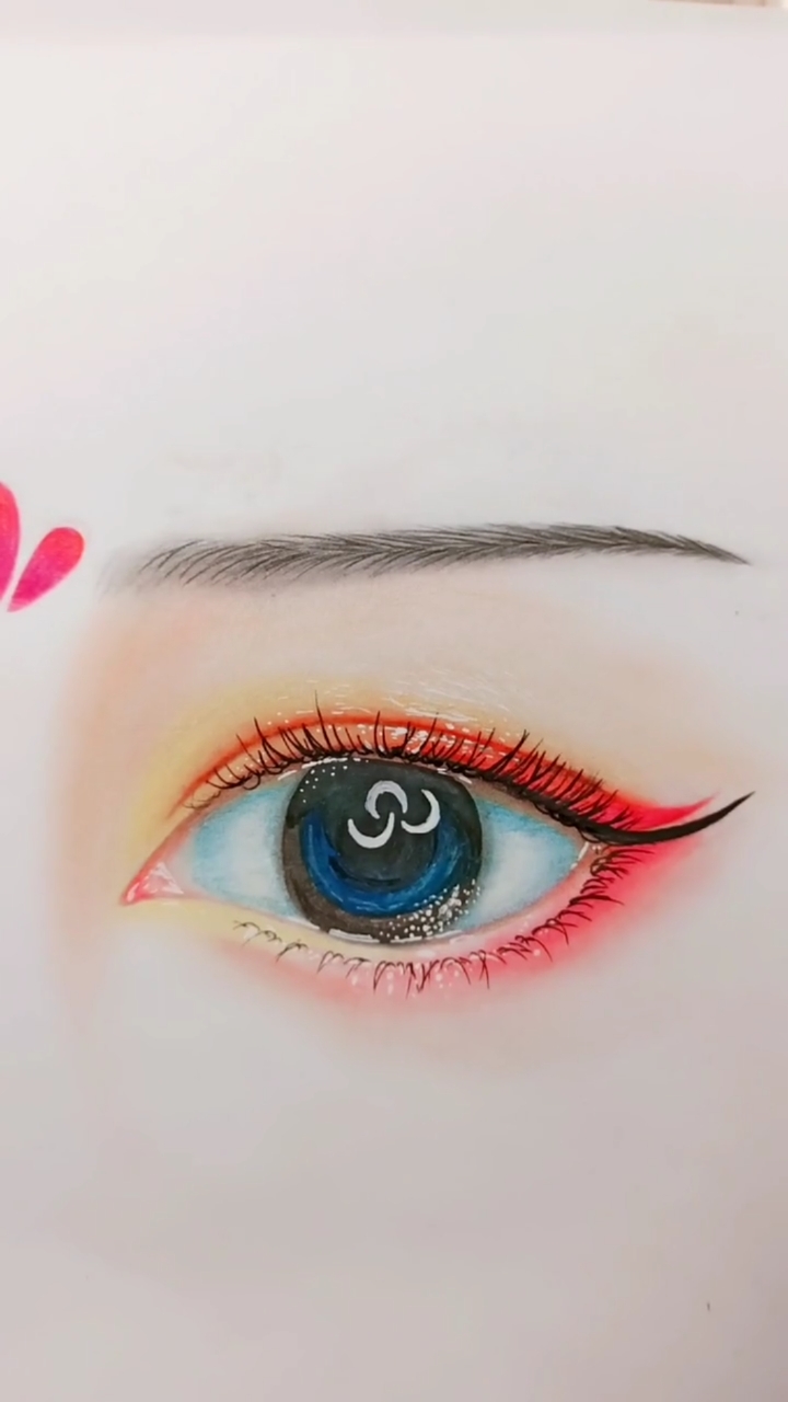 手绘#古风眼睛的细节画法,跟我一笔一划学起来,绝对好看
