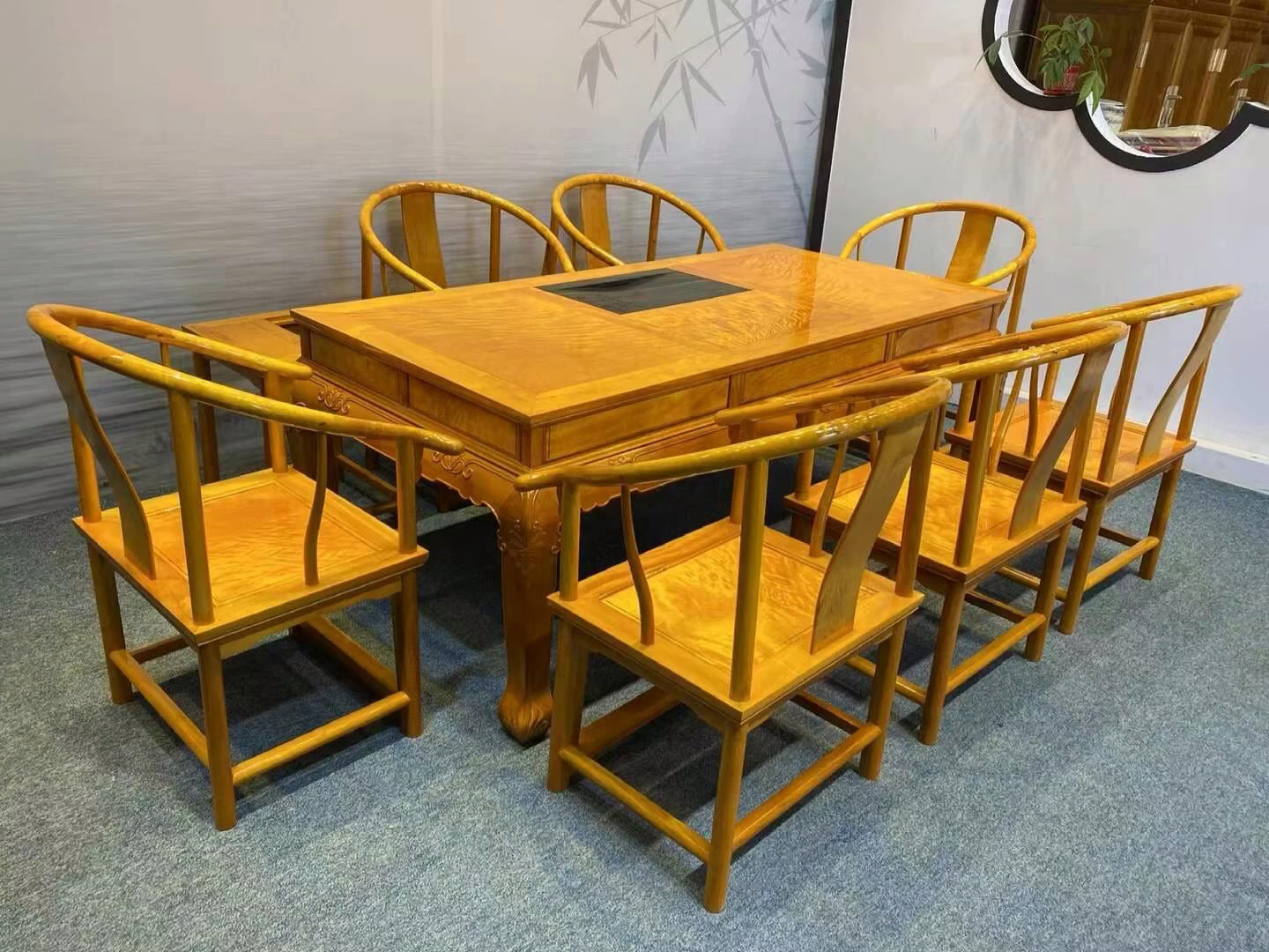 你工作的样子真美#金丝楠茶桌