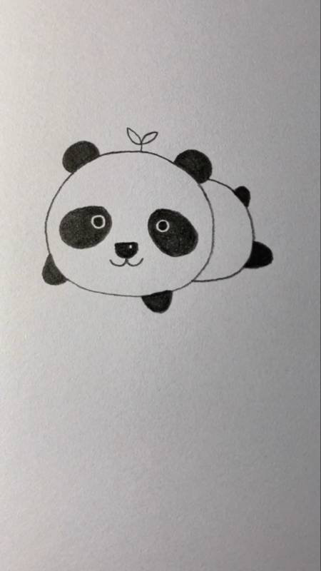 简笔画#画一只可爱的小熊猫-度小视