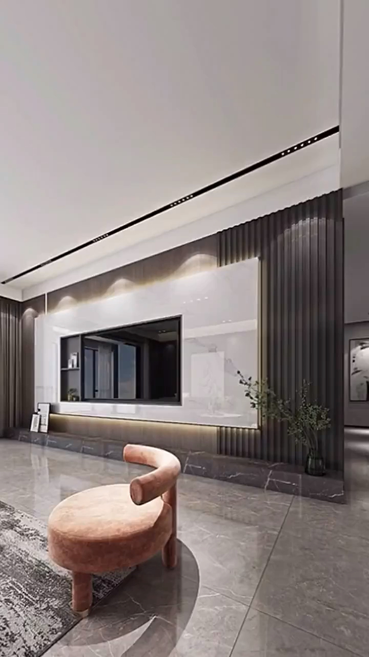 电视背景墙#现代流行的悬空背景墙