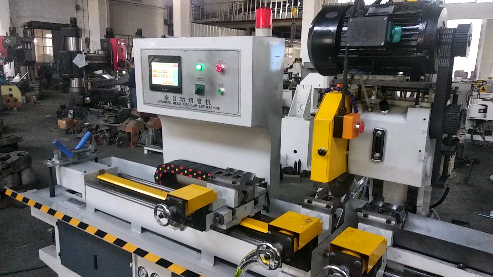 伺服定位数控切割机设备,钢管一次完成切割到位,伺服数控切管机精度