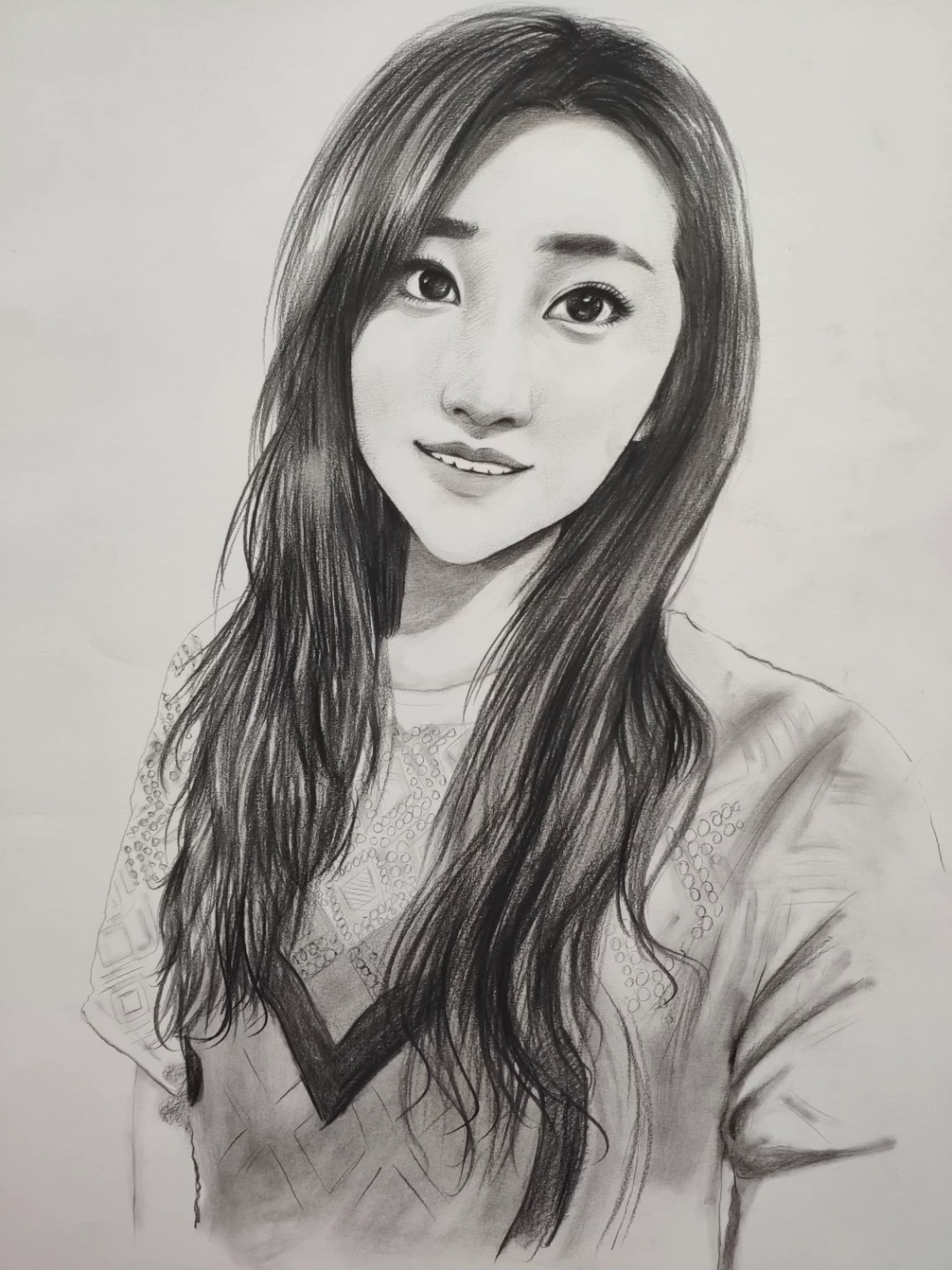 画画原来如此简单#手绘素描美女过程.