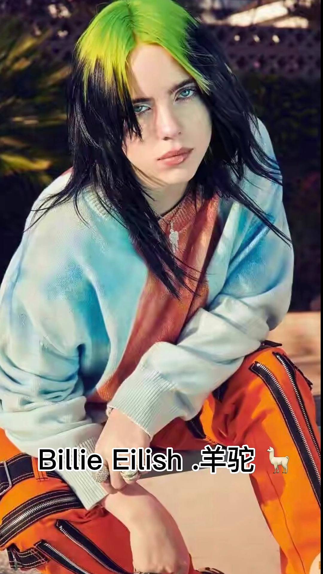 我要上热门#有粉丝说碧梨billieeilish长得像羊驼,她嘴上不承认,商邋