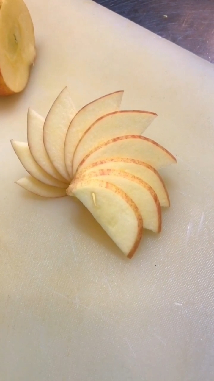 五星级酒店苹果切法