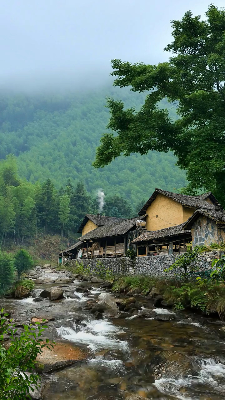 单身的女人带着孩子过来,看到大山里的房子真的很不错,4800的老屋民风