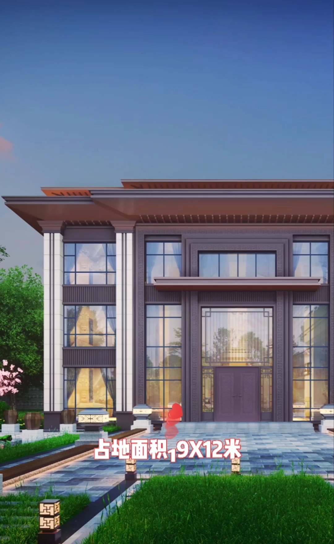 农村自建房#这别墅也太漂亮了吧,新中式三层半别墅看着就大气!