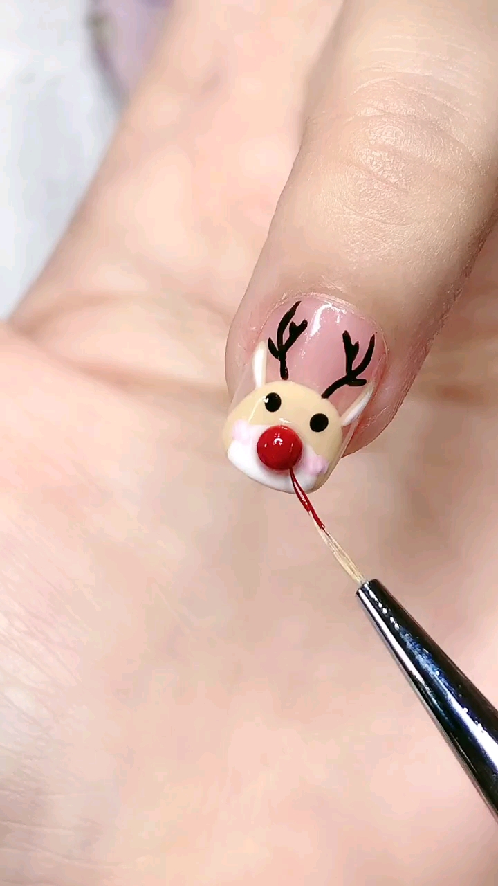 全民独门绝技咖#麋鹿美甲教程