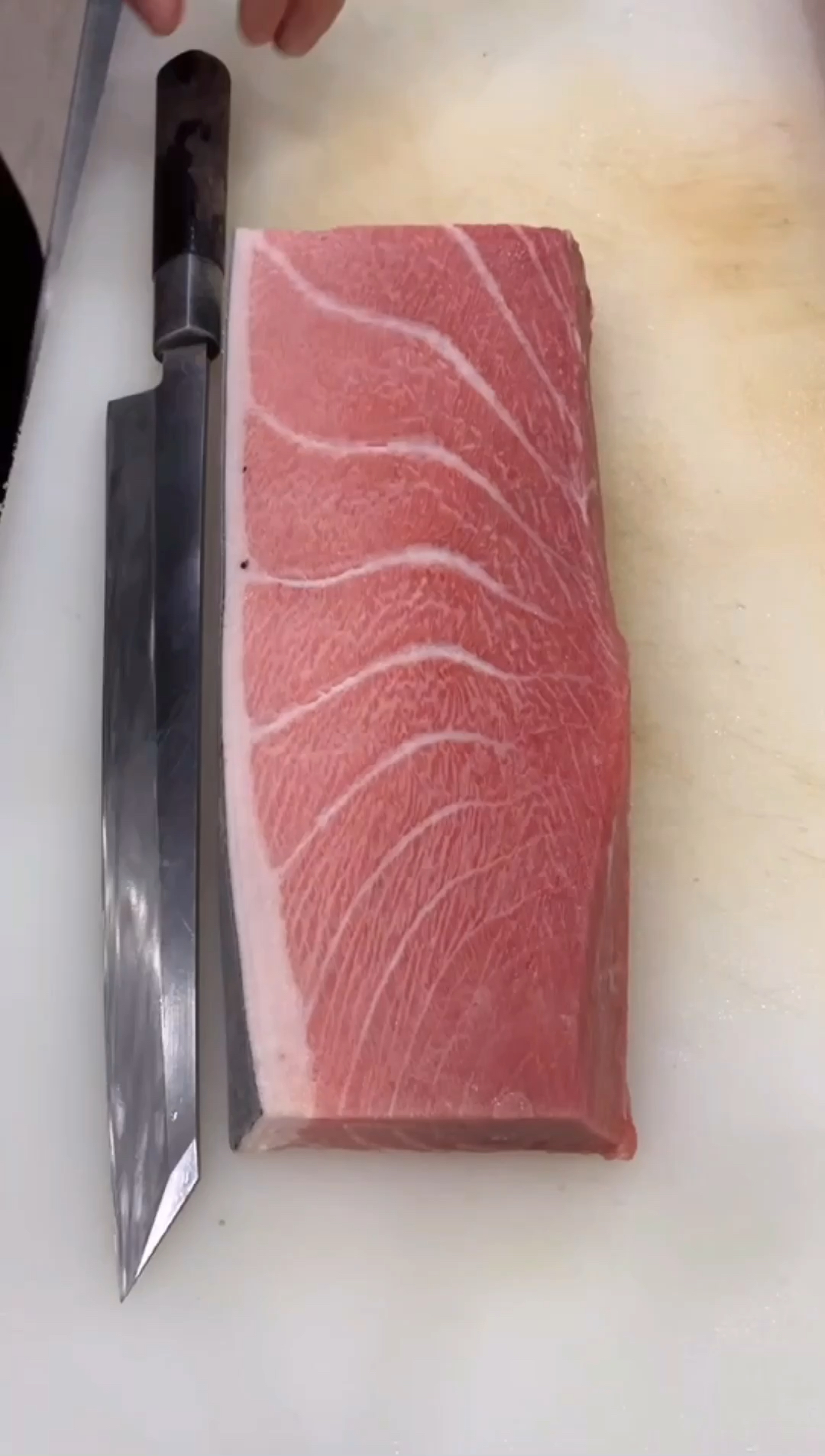 金枪鱼大腹#金枪鱼大腹,大家看看这块大腹的品质怎么样?