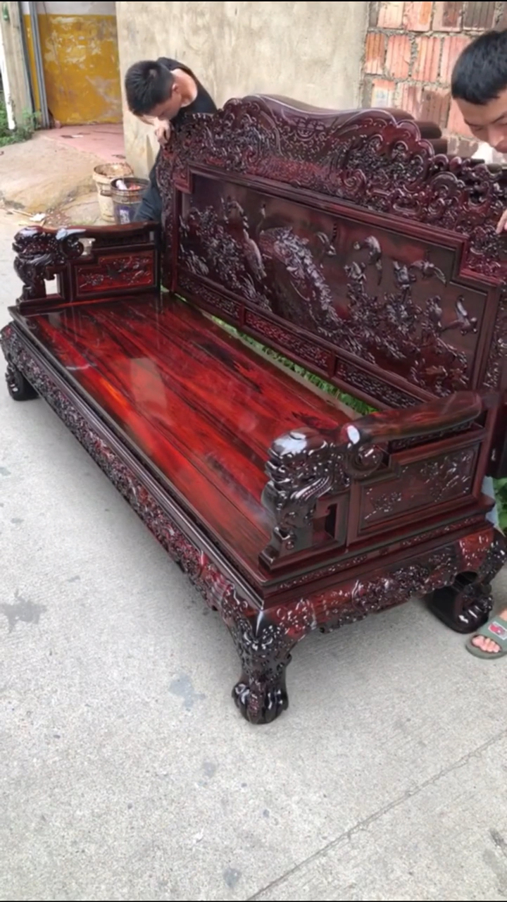 富贵吉祥,孔雀开屏沙发太美了