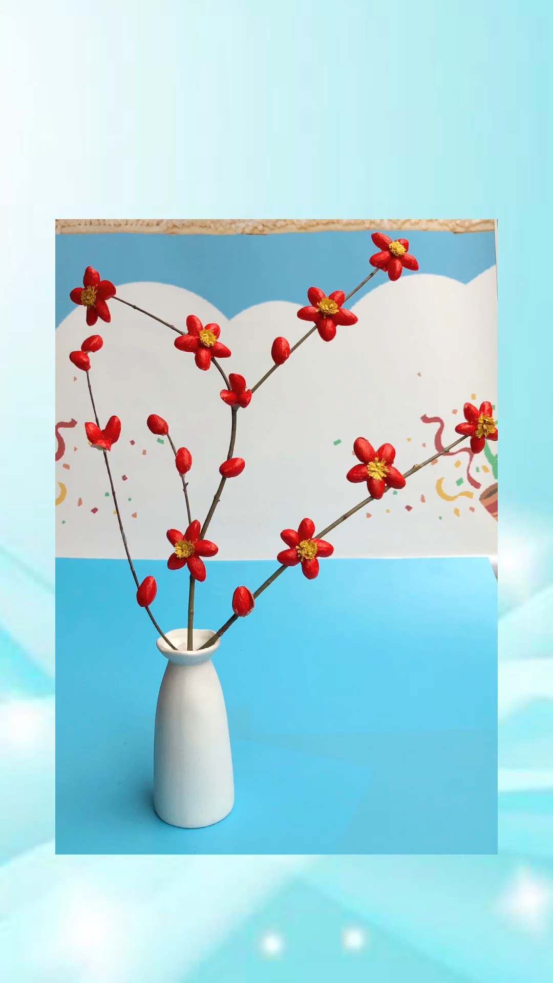 开心果壳做梅花.