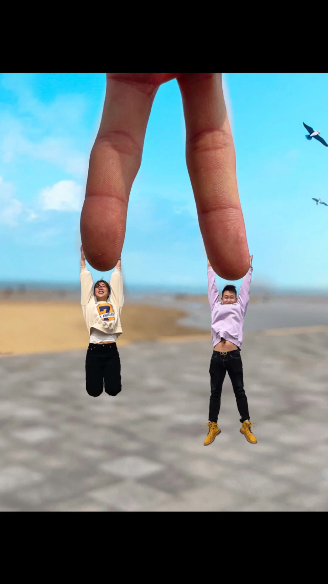 手机摄影#错位照这么拍太好玩了