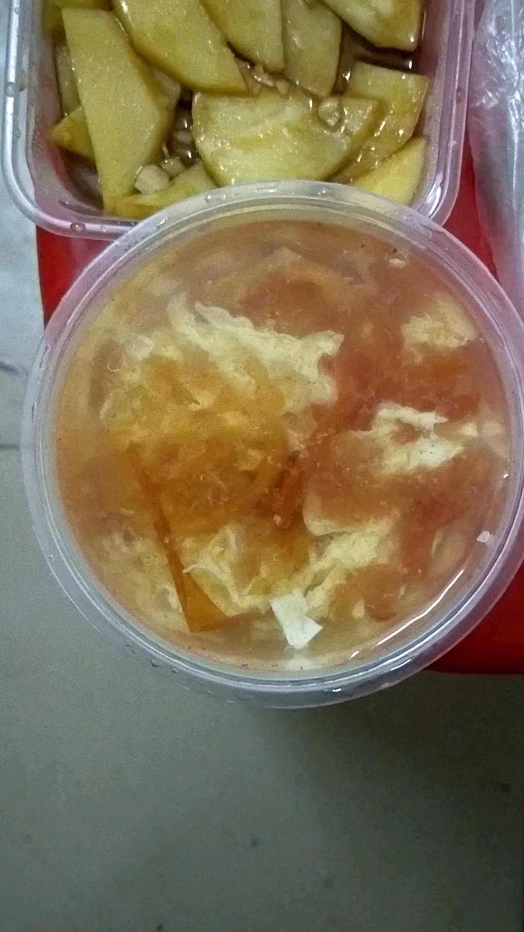 外卖#番茄鸡蛋汤,这碗汤三块钱