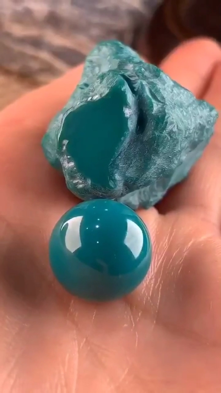 湖北十堰原矿绿松石极品绿松石展示