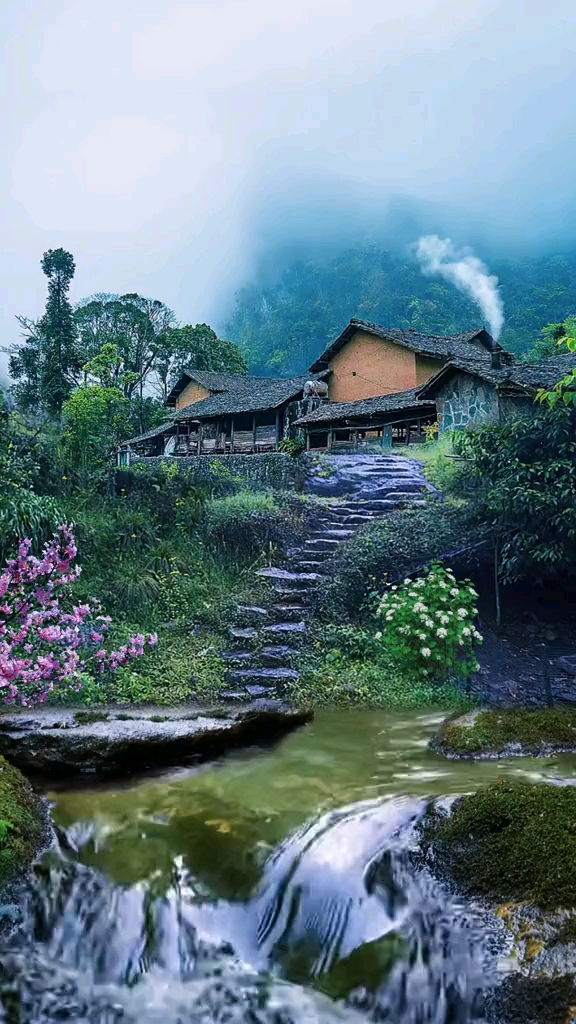 乡村生活#归隐深山茅屋,小酒清茶,忘却红尘三千事,拈花把酒尽余欢,你