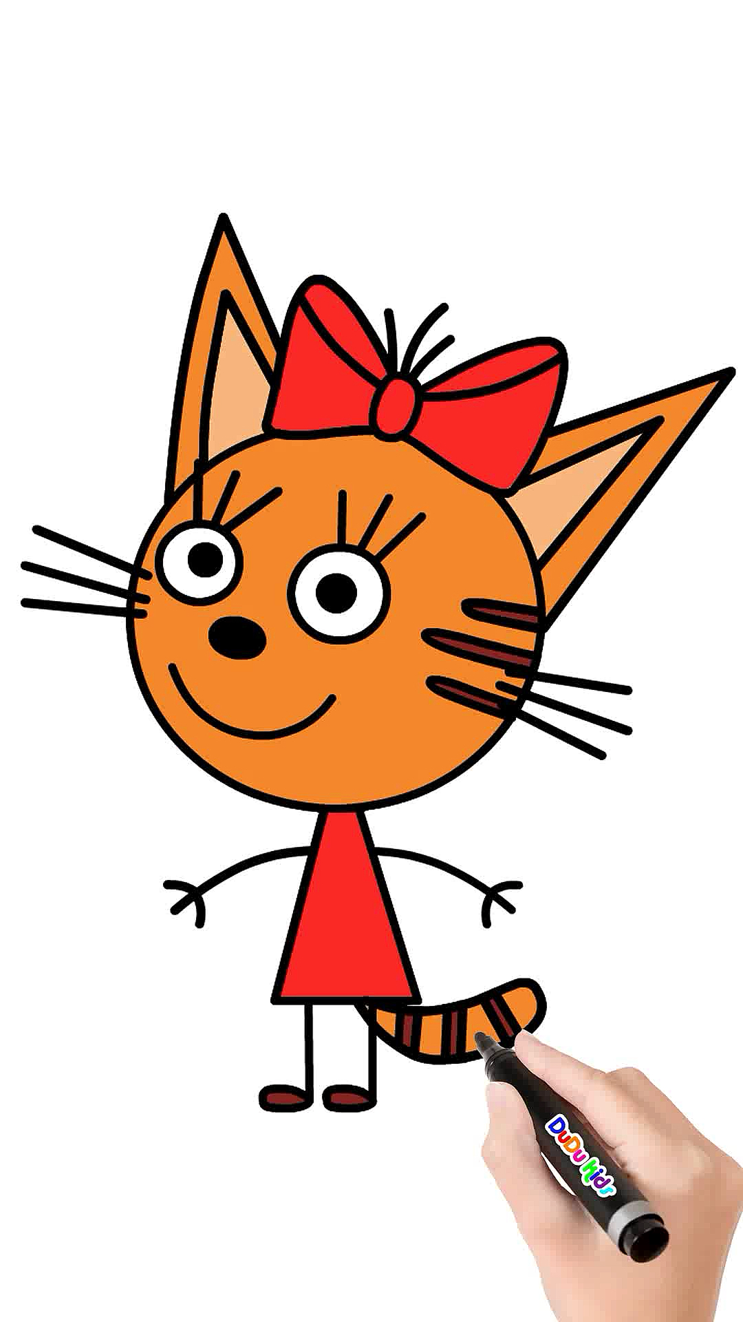 咪好一家动画片#怎样画糖果小猫咪咪好一家简笔画宝宝学画画少儿檬貂