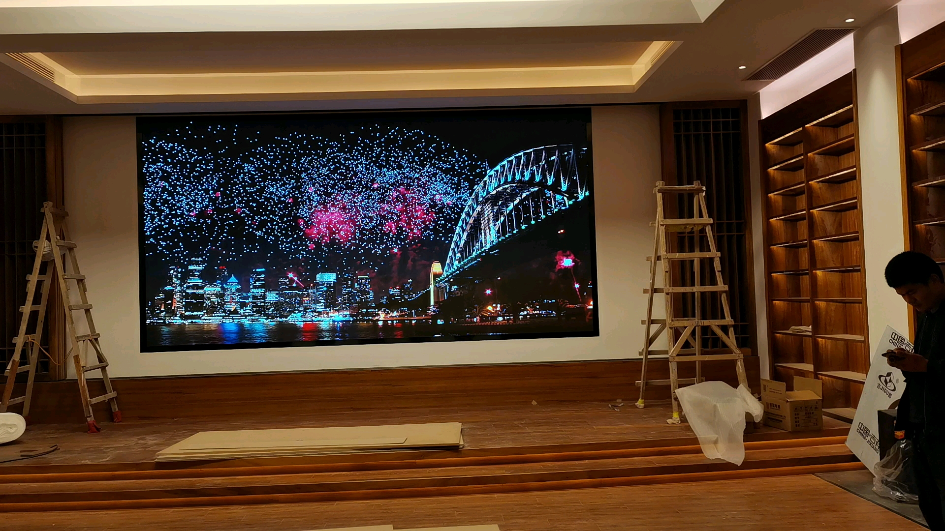 好奇大富翁#效果不过错,小间距显示屏,室内p1.