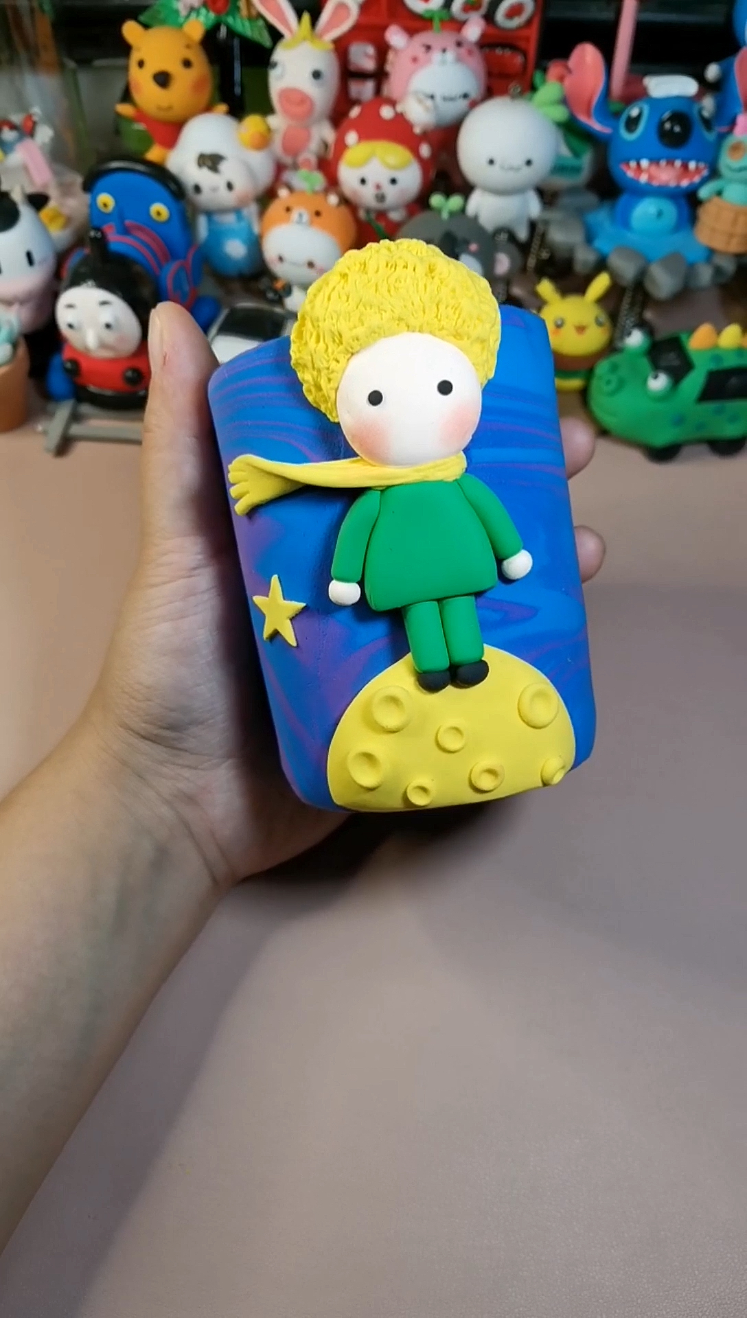 小王子笔筒,粘土都是这样玩-度小视