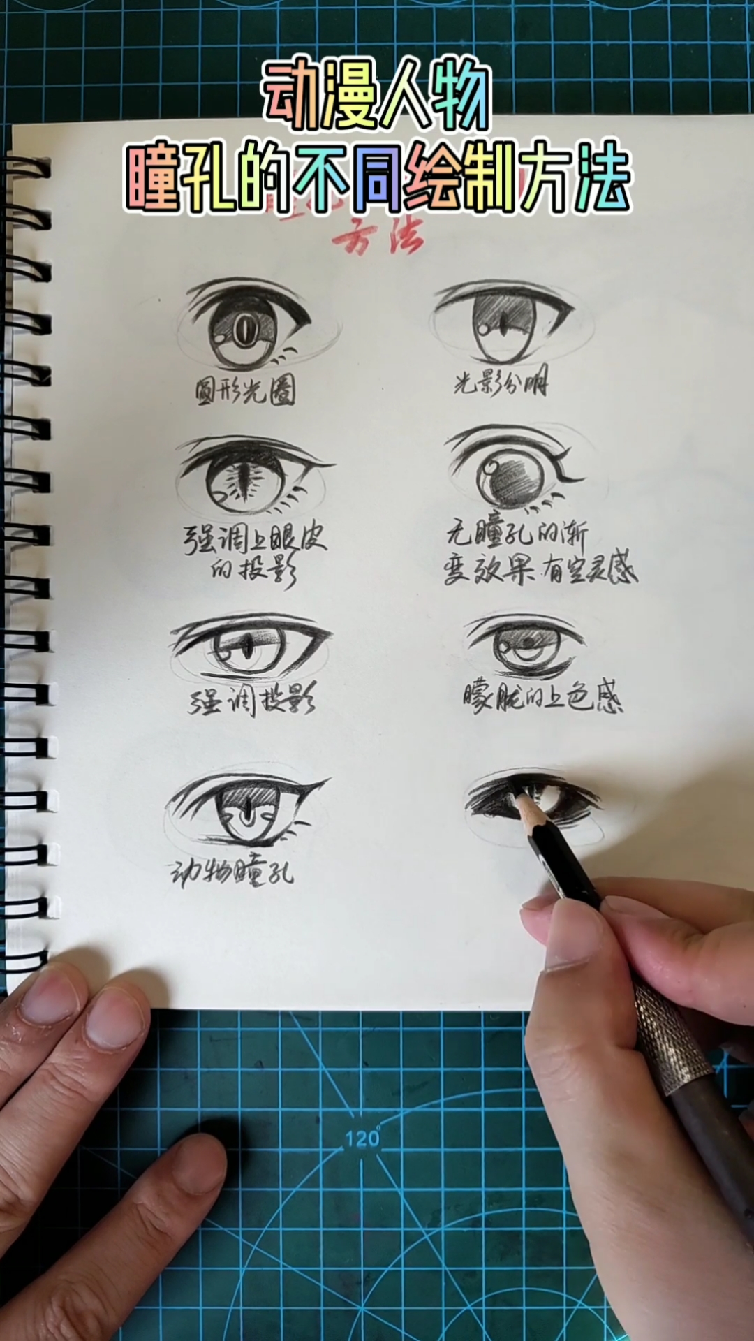 手绘教程动漫人物瞳孔的不同绘制方法