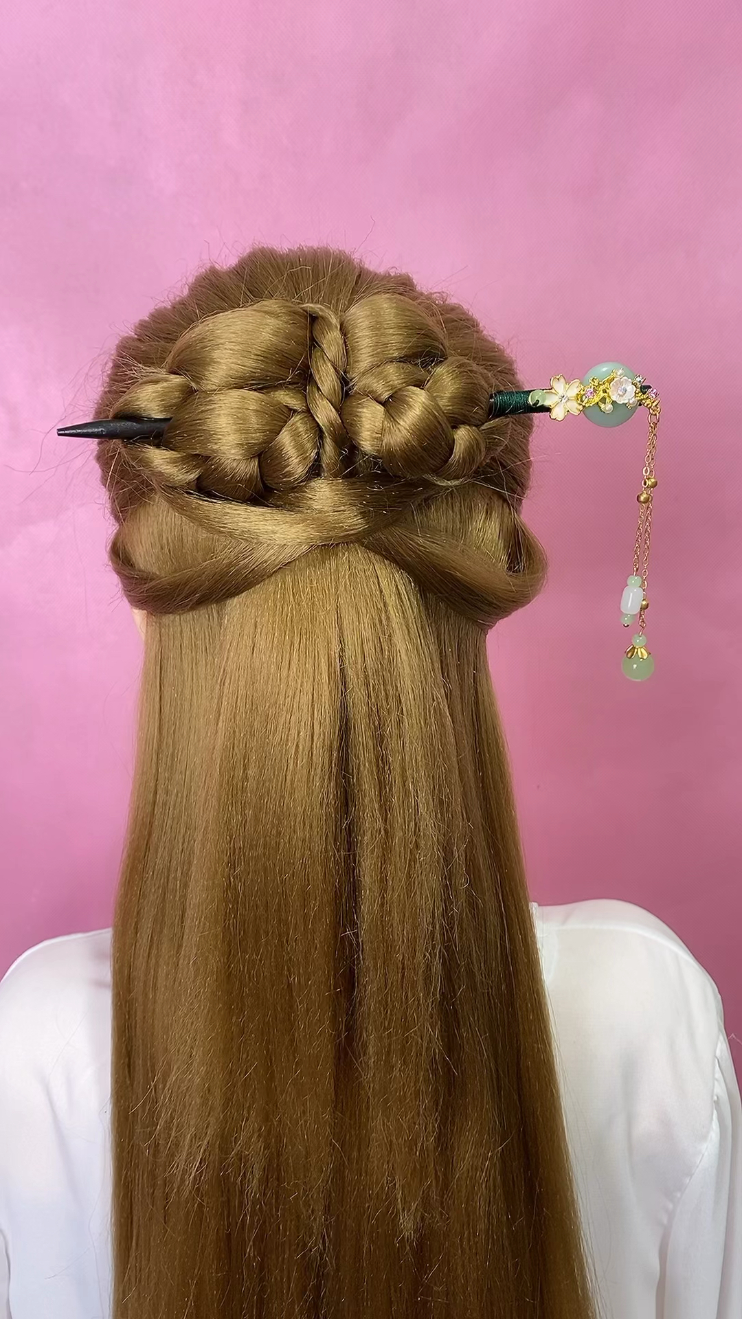 全民最火编发#国风汉服发型教你简单扎