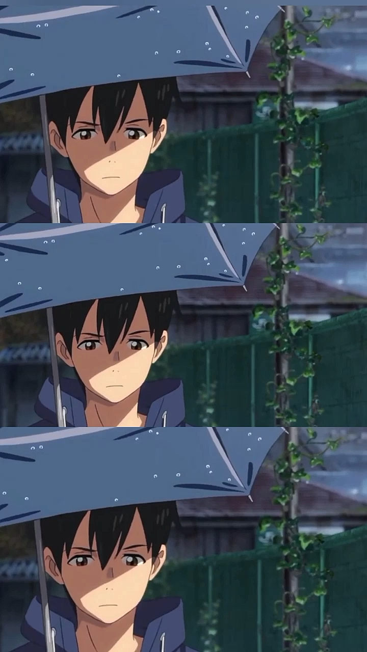 动漫#下雨天的不期而遇