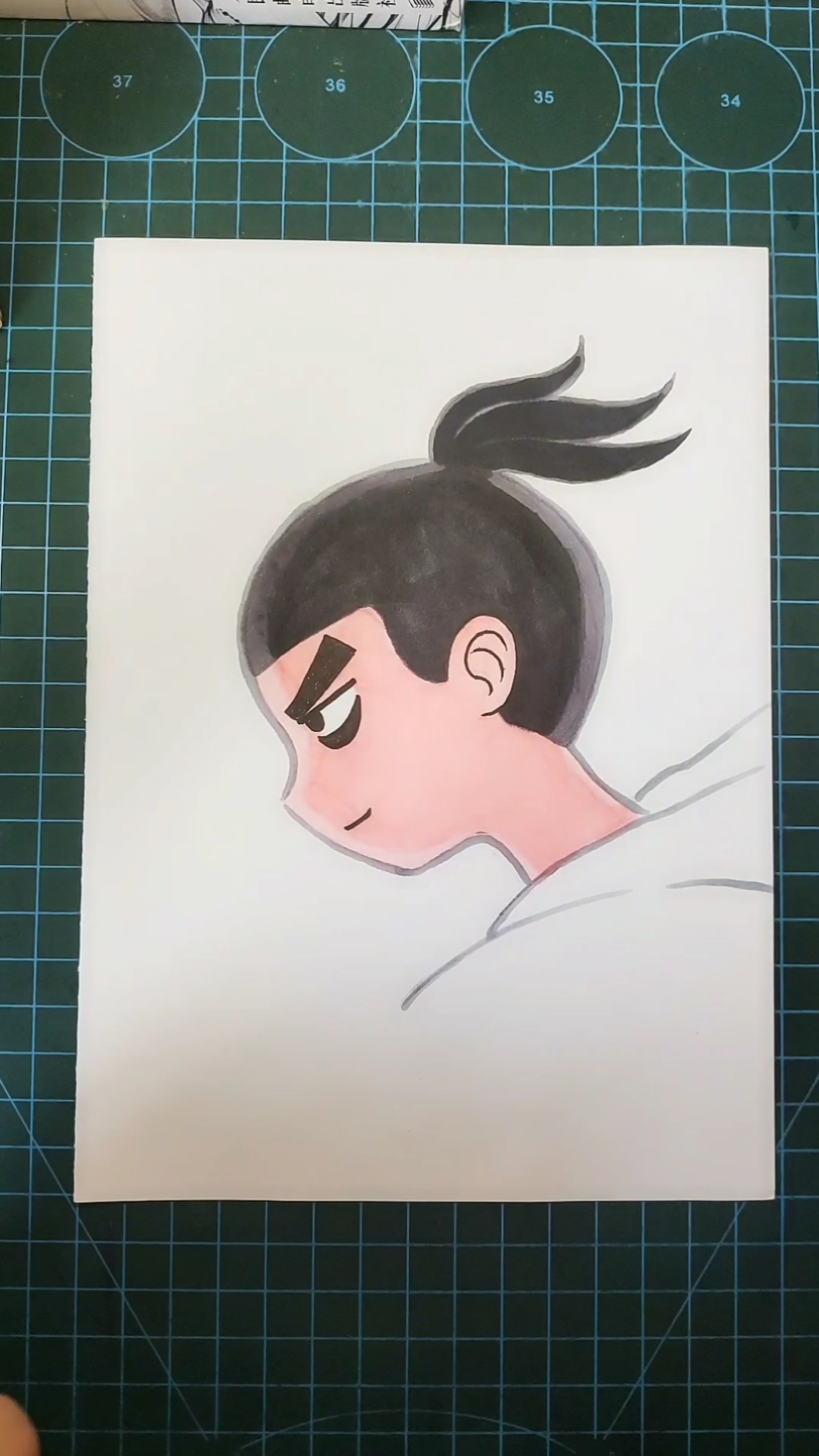 动漫手绘和奶奶比赛画刺客伍六七侧脸