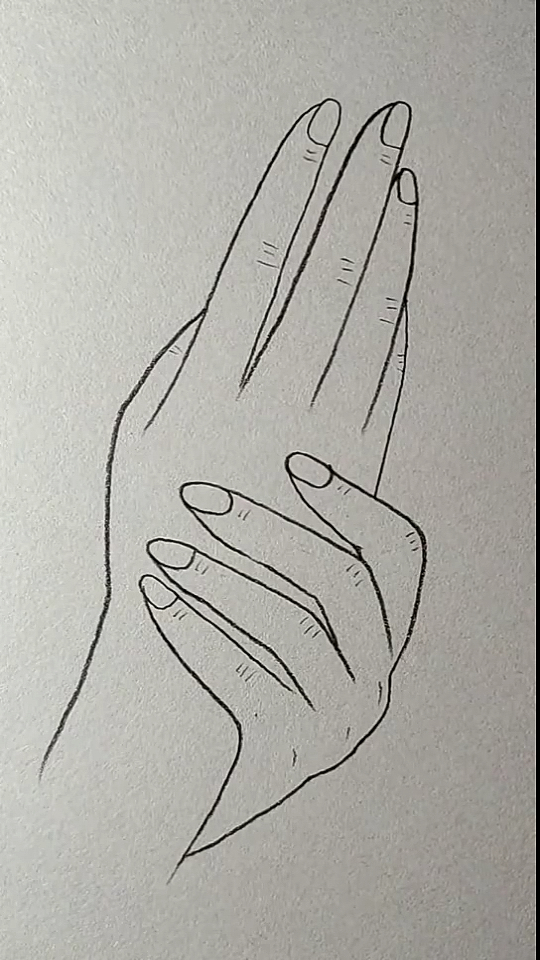 简笔画#用七个9画双手