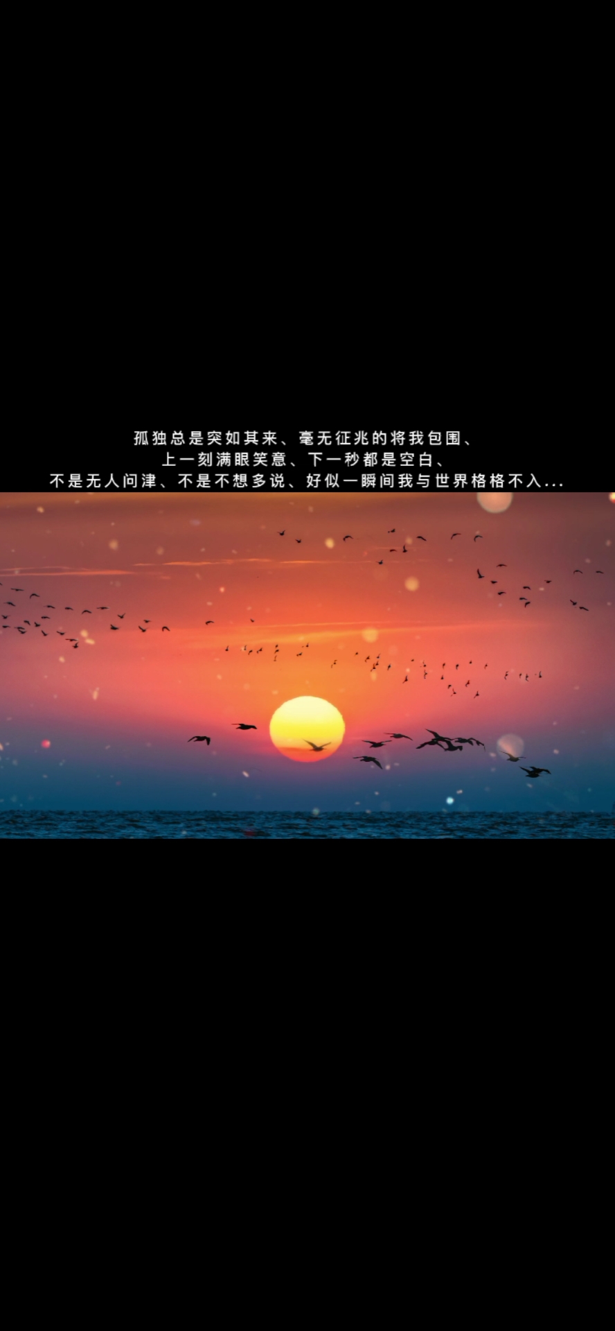 念梦人文案#孤独总是突如其来,毫无征兆的将我包围,就像我与这个