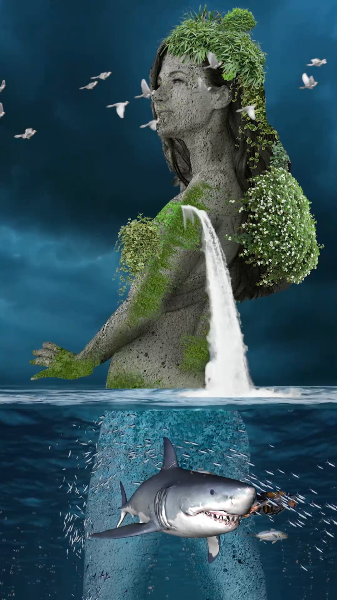 视觉震撼#女人是水,水能生财,见者吉祥,祝你财运亨通,快乐似锦!