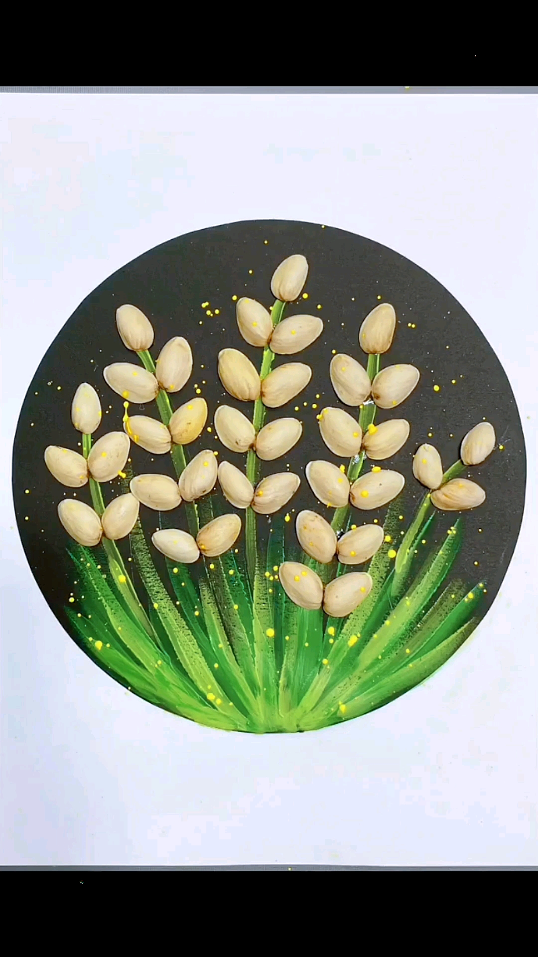 手工制作#剩下的开心果壳不要扔,带宝贝做一幅好看的拼贴画吧-度惺佑