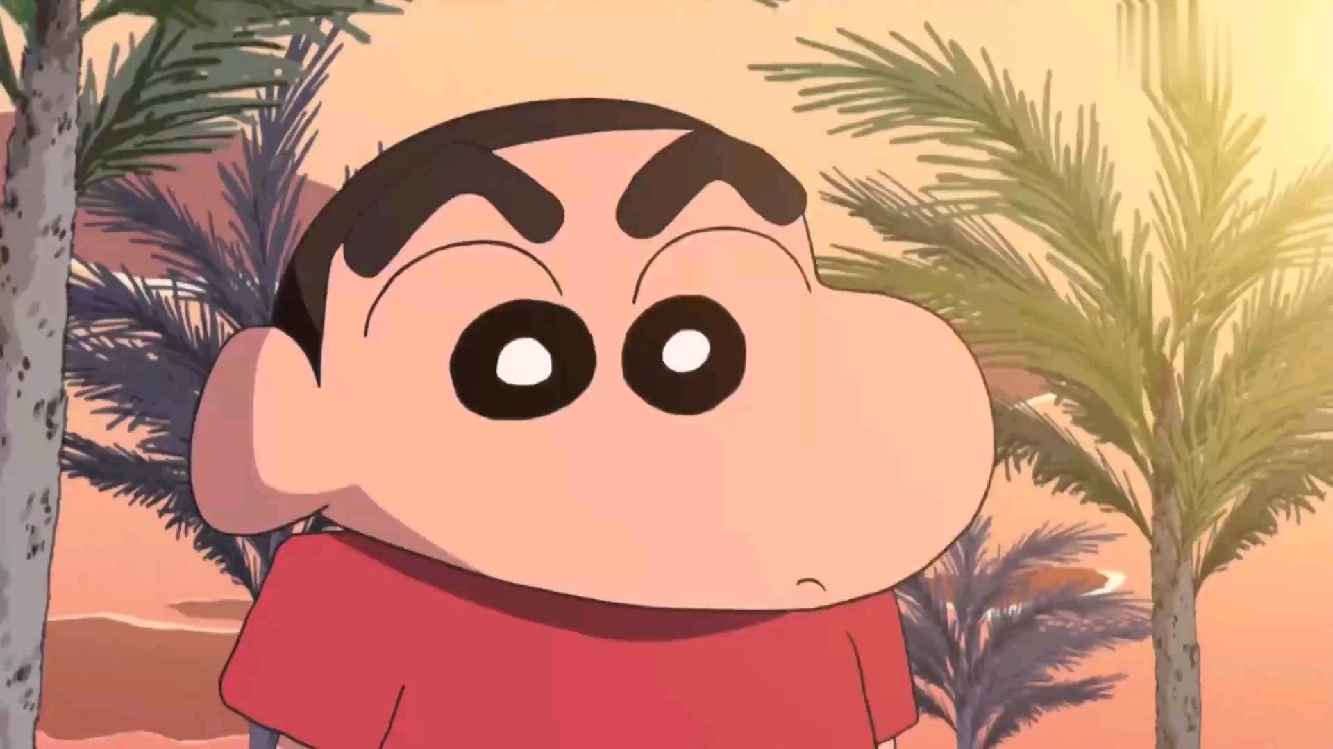 蜡笔小新#"夕阳让大海变得好漂亮"这句话颠覆了大家对小新的看法