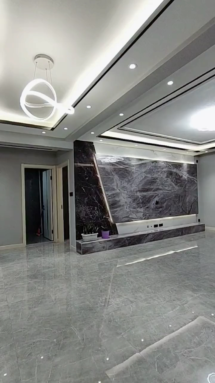 迷惑行为大赏#异型悬空电视背景墙