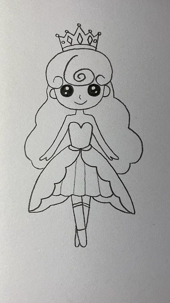 简笔画#画美丽的卷发小公主