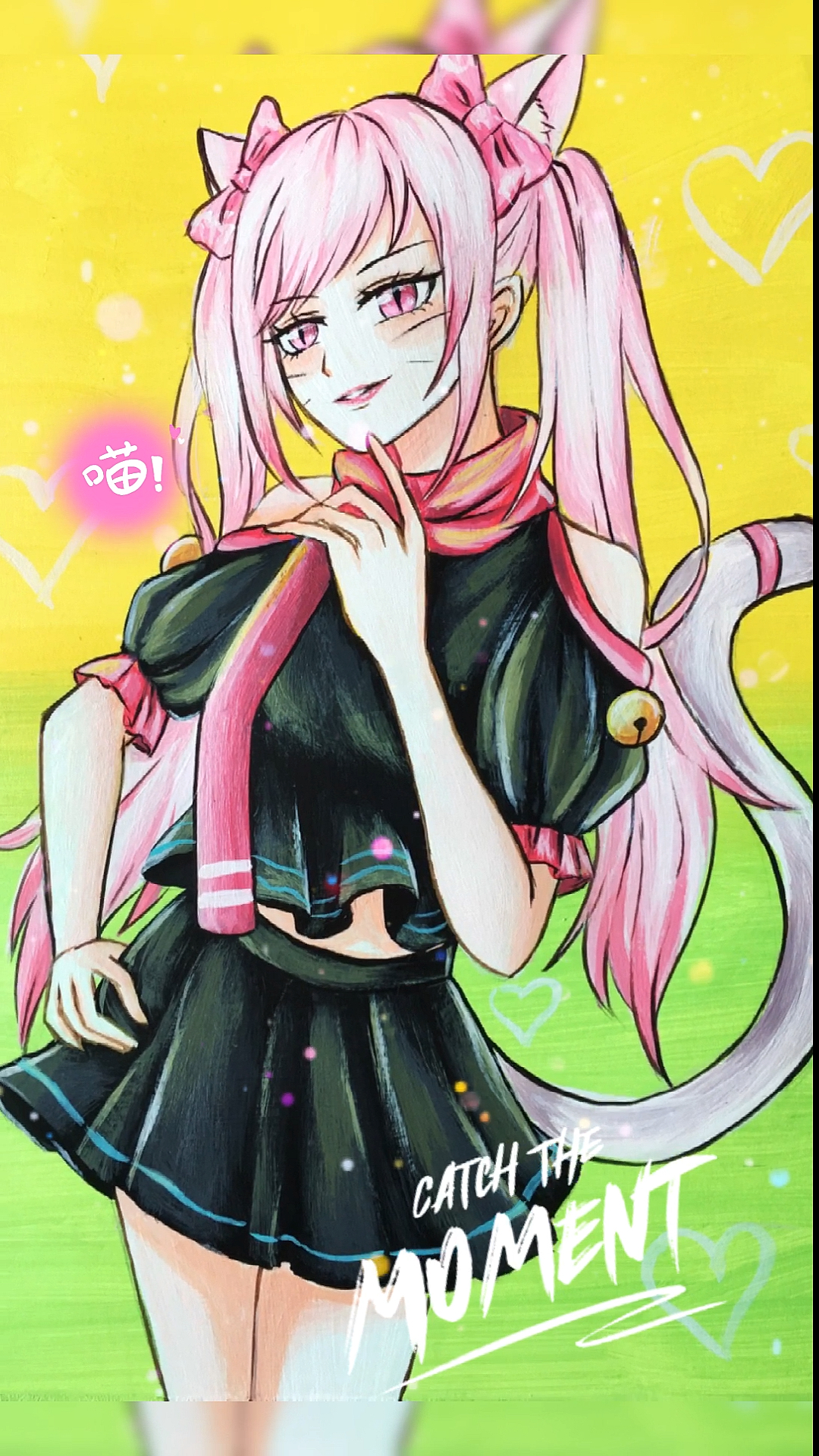 绘画猫化版车型美羊羊有点黑化的感觉